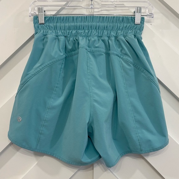 lululemon athletica Pants - Lululemon Track That High Rise Shorts 5" In Tidal Teal Size 4